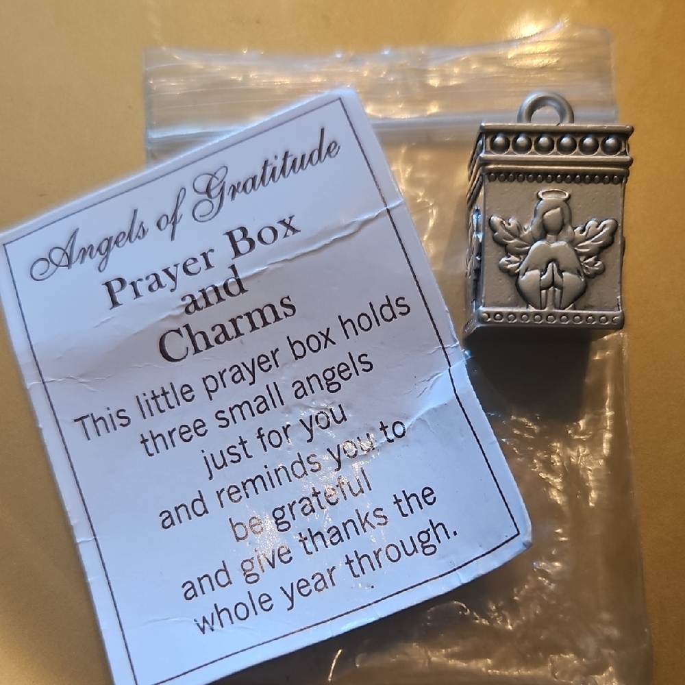 Angel Silver Box Necklace Charm or decorative